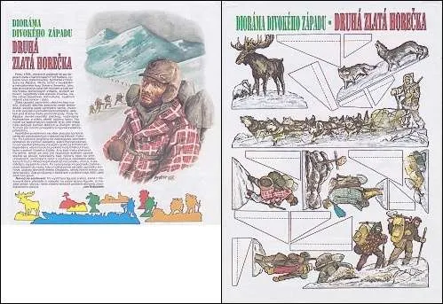 Papierový model Dioráma divokého západu - Druhá zlatá horúčka